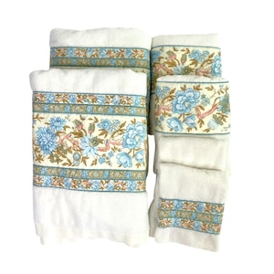 Fancy Vintage Bathroom Towels Utica Terry Cloth Hand Face Bath