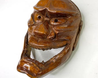 木製お多福・おかめ面 (24J-342-10) - Etsy 日本