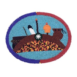 Vintage Indian Beaded Belt Buckle - Etsy display picture 3