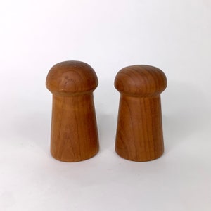 MCM teak wood salt and pepper shakers modern design