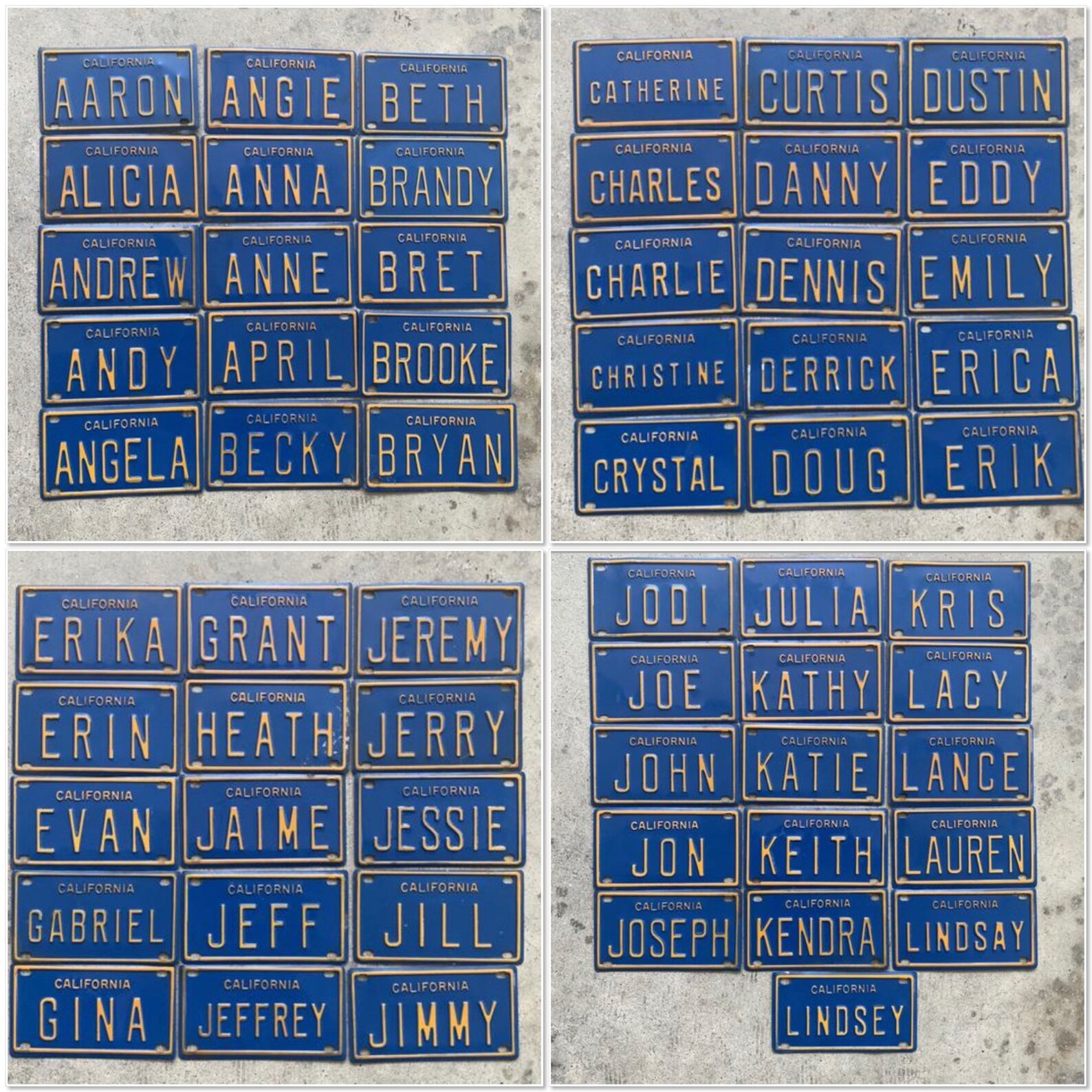 California Bicycle Name License Plate Personalized 60s to 70s Etsy