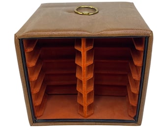 8 Track Cassette Tape Carousel Swivel Base Music Storage Holds 24