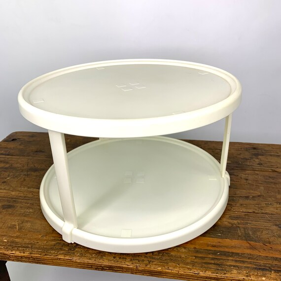 Rubbermaid Lazy Susan Turntable White Retro Kitchen Storage Etsy