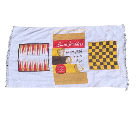 Laura Scudder's Potato Chips 70s Vtg Novelty Beach Towel Etsy