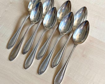 8 cucchiaini vintage in argento placcato modello Sheridan elegante per il tè