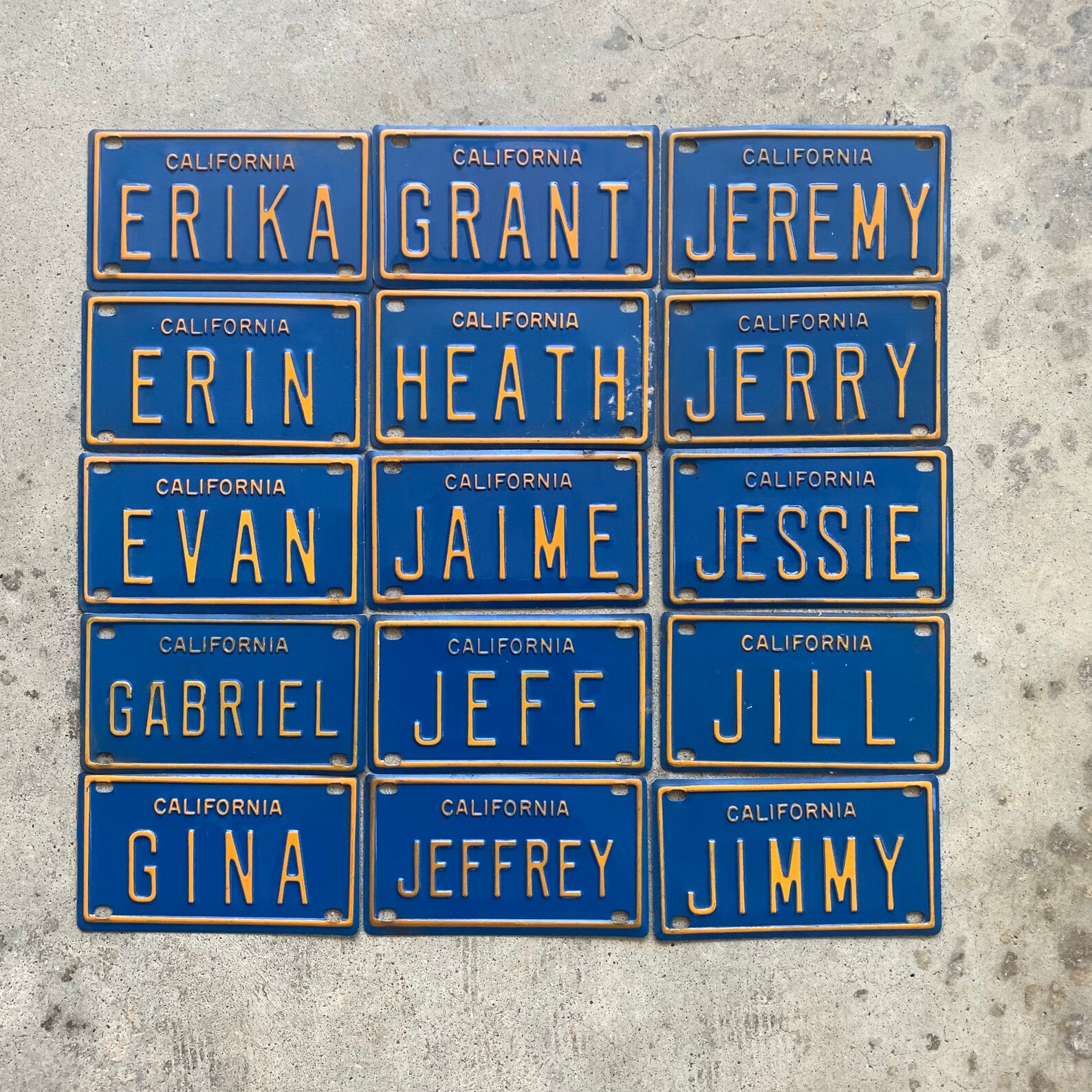 California bicycle name license plate personalized 60s to 70s Etsy