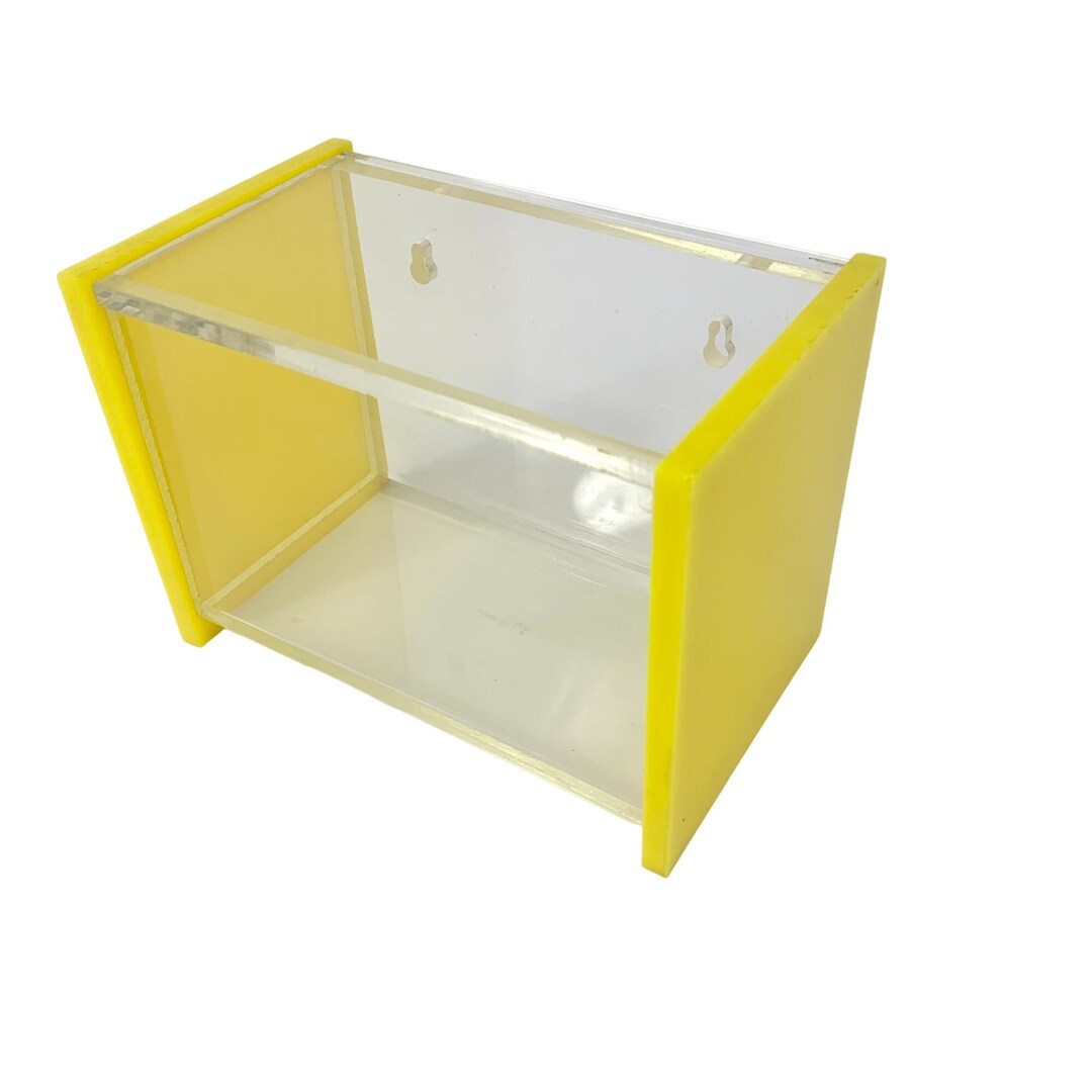Clear and Yellow Lucite Recipe Box 3x5 Index Card Holder 70s Etsy