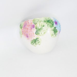 Large Ceramic Floral Wall Pocket Vase Indoor Hanging Planter