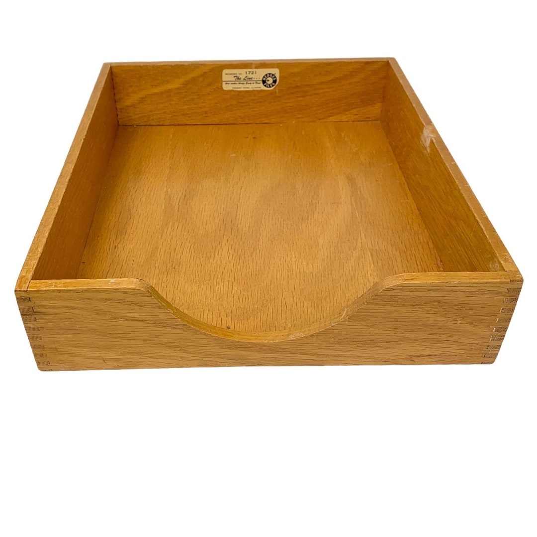 Vintage Wood File Tray Dovetail Corners Hedges Files Office Etsy UK