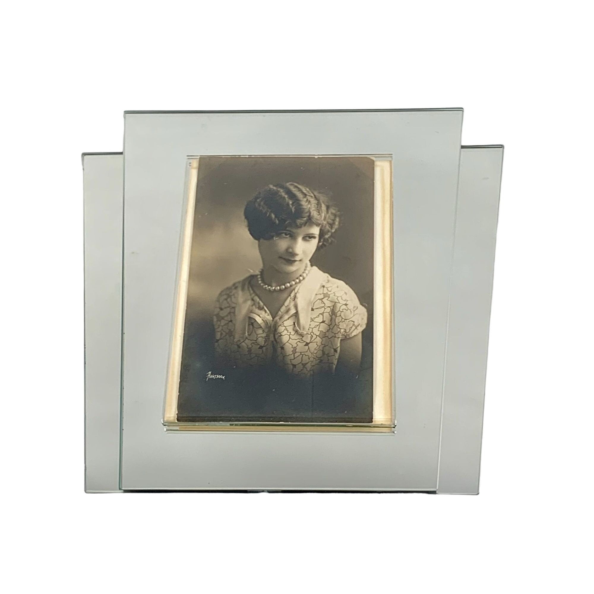Cadre Photo Art Déco Bois Avec Verre – 22,5 X 18 Cm, épaisseur 0,5 Cm