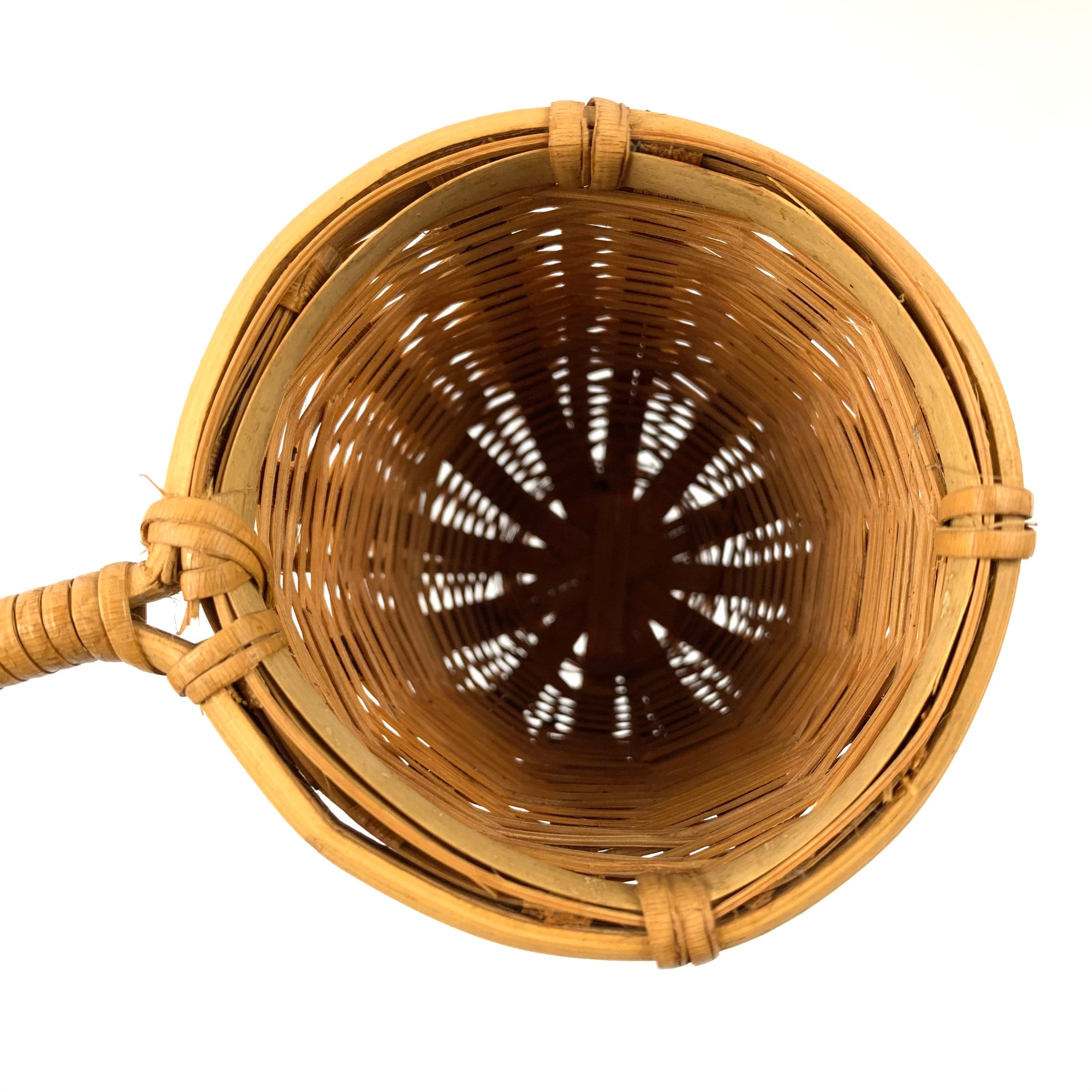 Vintage bamboo tea strainer 70s vintage wicker loose leaf tea Etsy