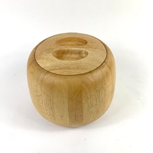 DANSK MCM Jens Quistgaard Blond Teak Wood Ice Bucket Vintage w Lid Rare 1965