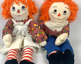 アメリカ　ビンテージ　ハンドメイド人形 70年代から80年代のヴィンテージの手作りラガディアンとアンディ人形