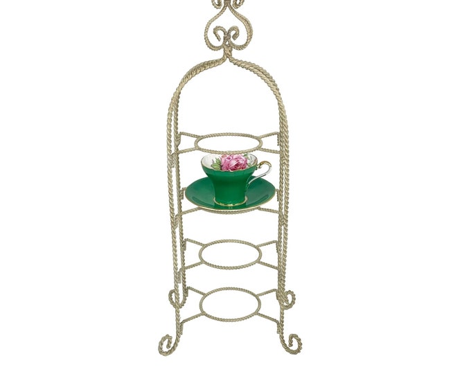 Twisted Wire Teacup Holder Metal Display Tea Party Stand Etsy