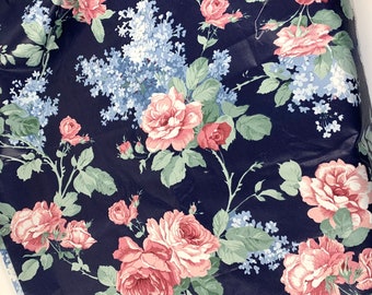 Boho Floral Fabric Fable Floral Teal Jumbo by Nouveau Bohemian Pink ...
