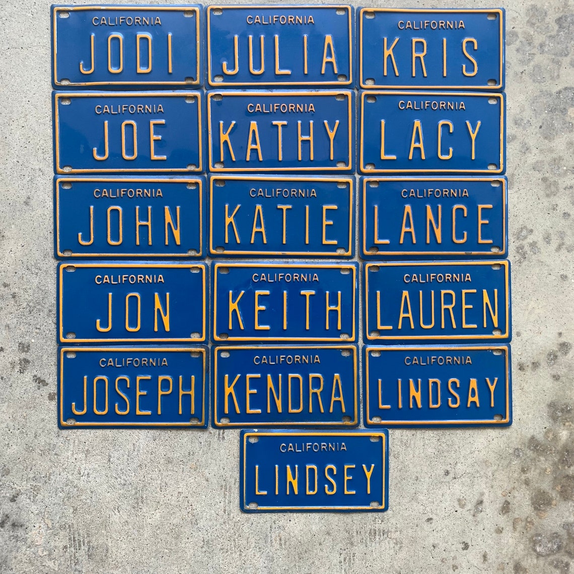 California Bicycle Name License Plate Personalized 60s to 70s Etsy