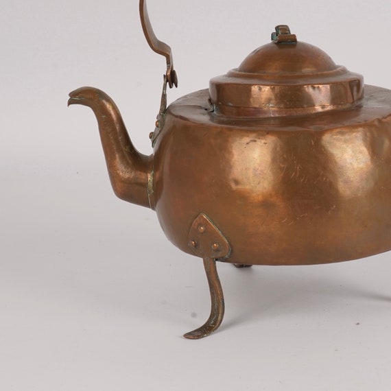 Vintage Copper Tea Kettle With Pewter Spout. Viking Copper