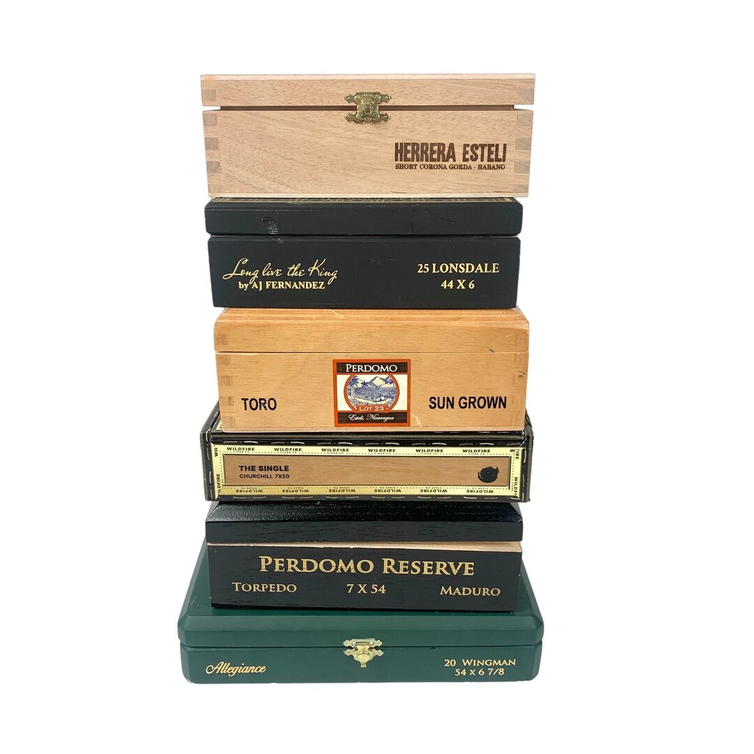 Solid Wood Cigar Box Lot Crafting Storage Cedar Jewelry Etsy