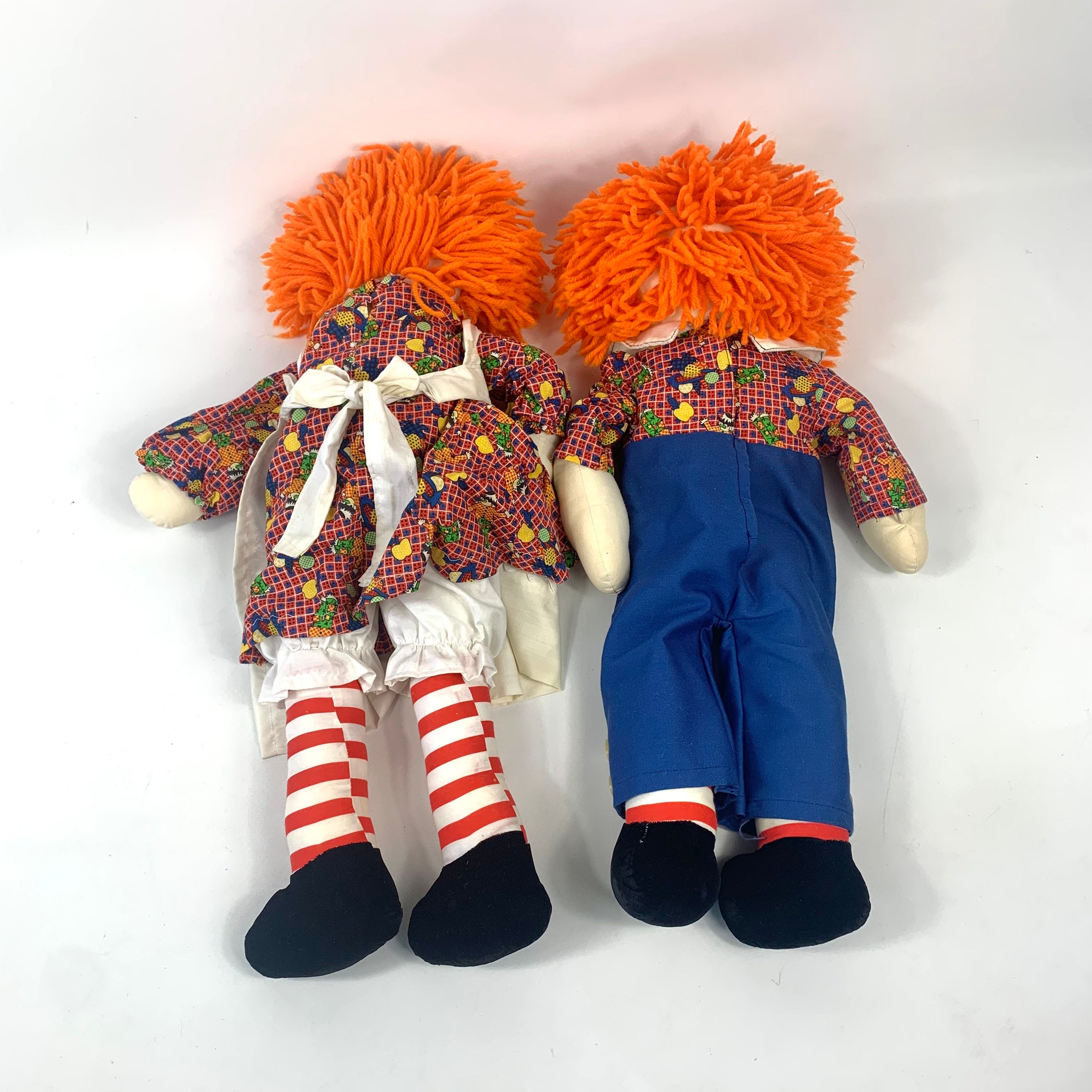 70年代から80年代のヴィンテージの手作りラガディアンとアンディ人形