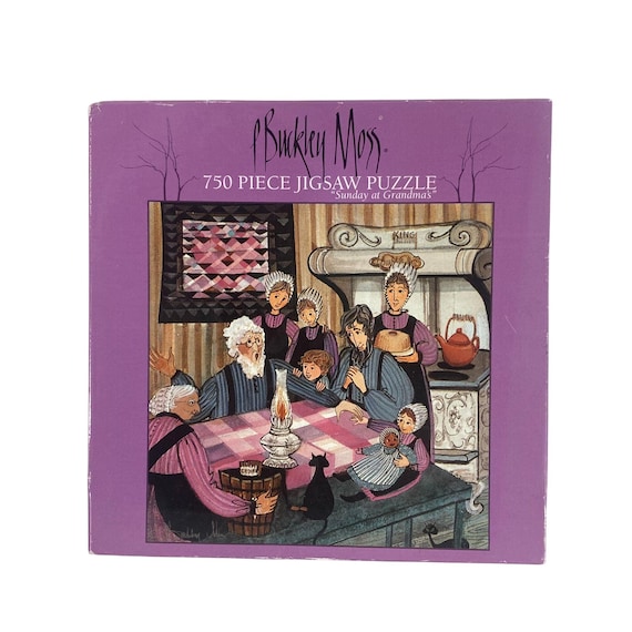 P Buckley Moss 750 pc Jigsaw Puzzle Sunday at Grandma's Ceaco Amish Country