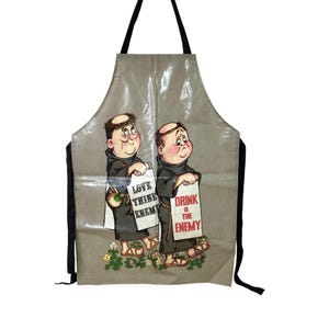 Love Thine Enemy Funny Bar Apron Ulster Monks Wipeable