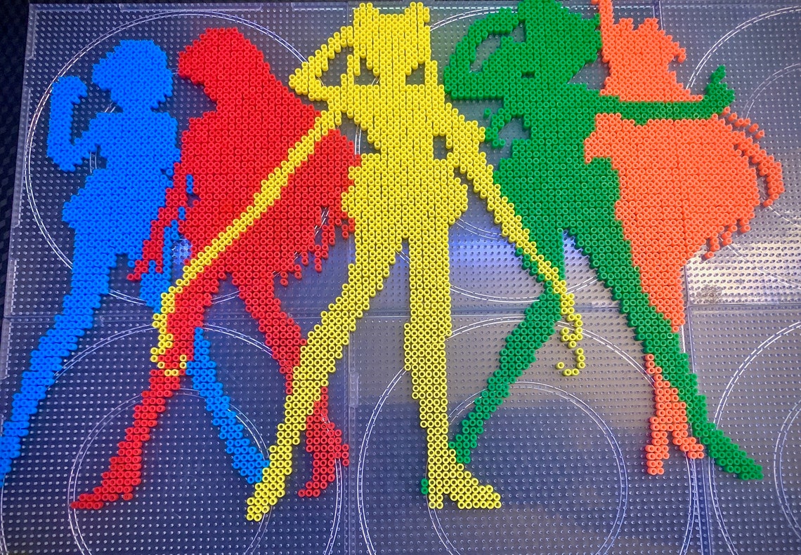Sailor Moon Sailor Scouts Hand Crafted Silhouette 10 X 15 Inch - Etsy