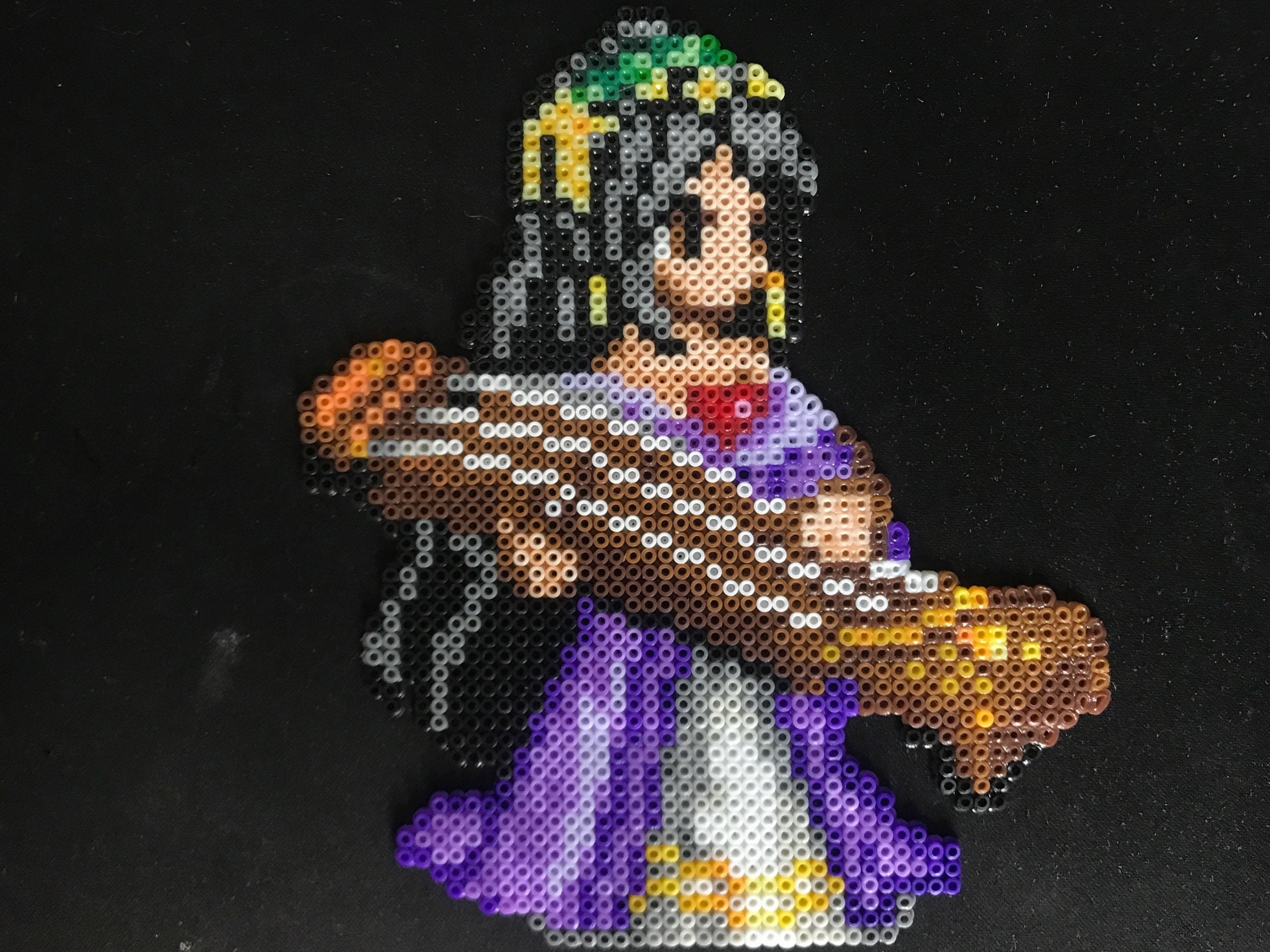 Black Waltz 3 Figure, Black Mage Perler Bead Art From Final