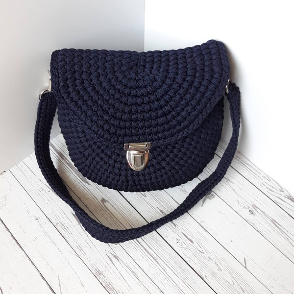 Belly bag, blue shoulder bag, small bag, summer belly bag