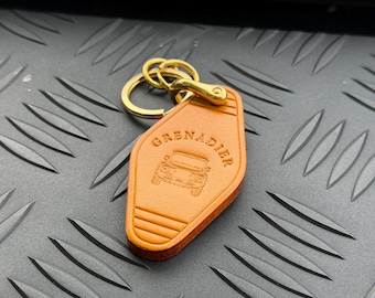 Ineos Grenadier hand made leather keychain