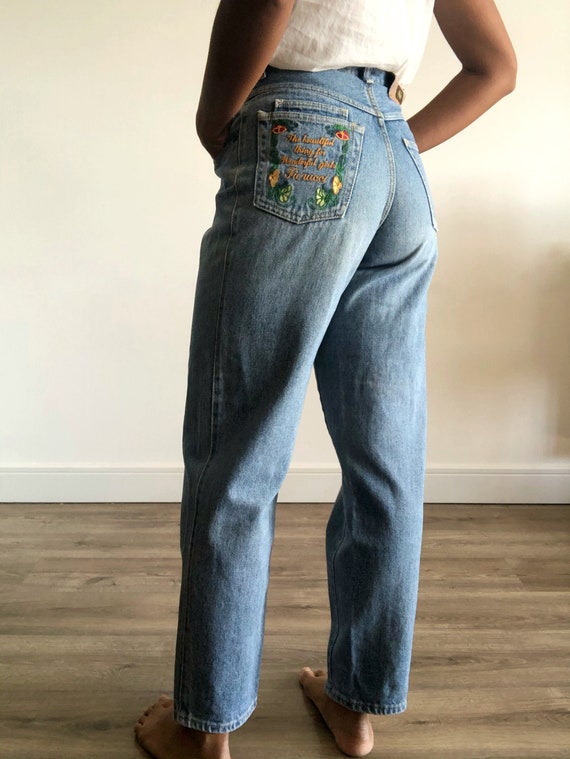 Vintage Fiorucci jeans, 80's jeans, Pinched waist