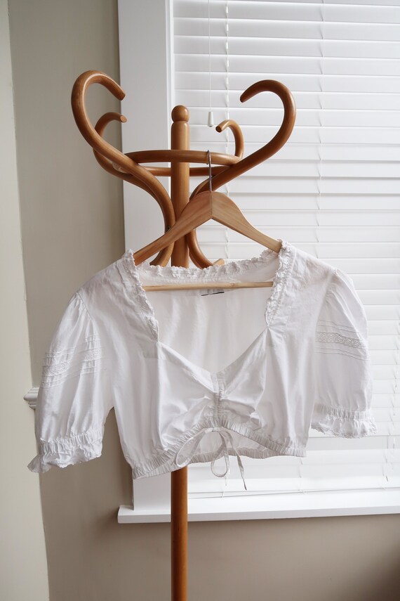 ruched peasant top