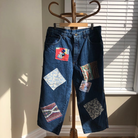 Vintage Patchwork Jeans. Vintage 