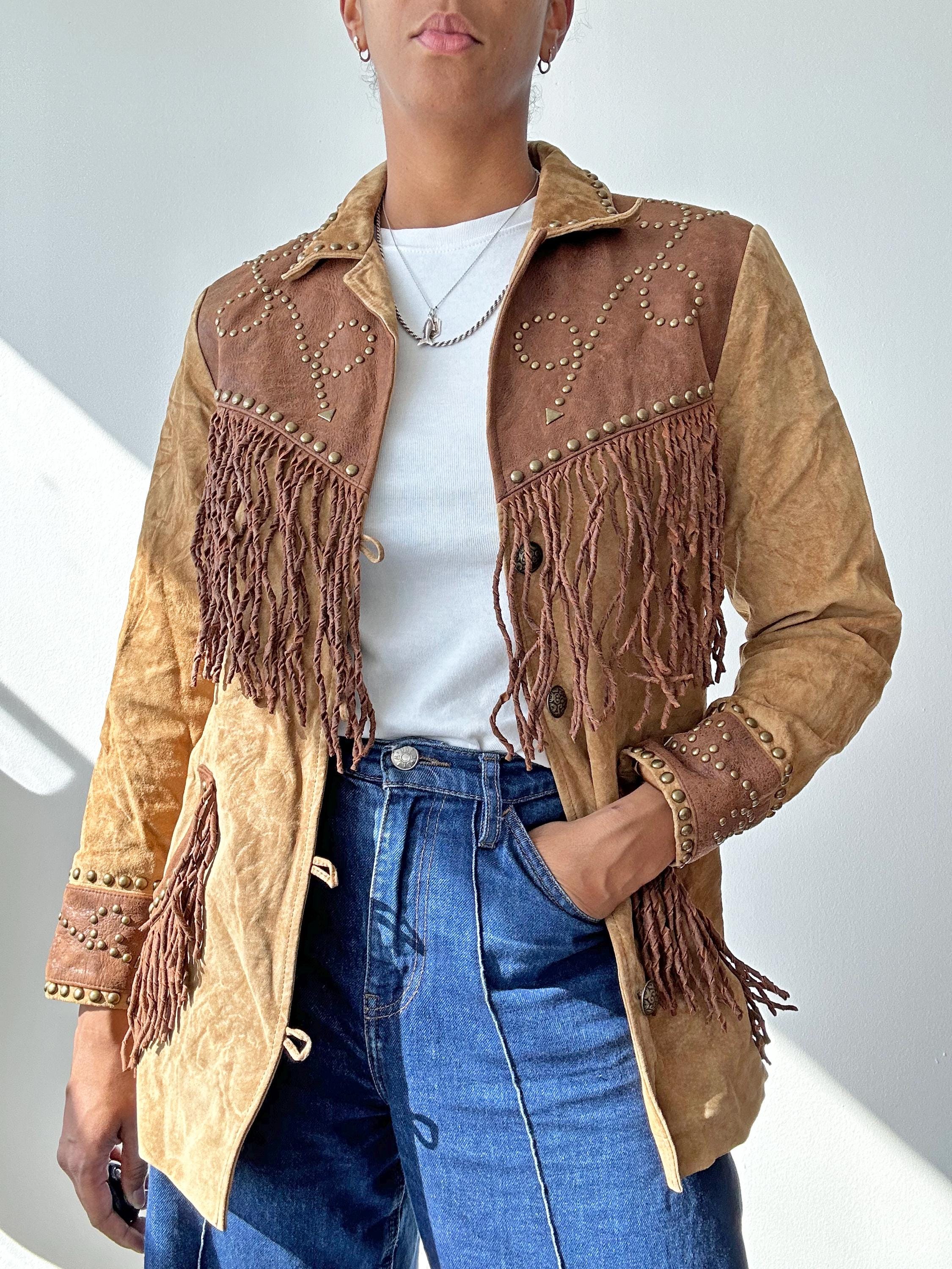 Studded Suede 70s Jacket - Etsy