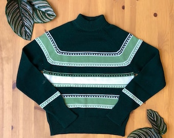 DELVE KIDS Vintage stripe jumper in Green.