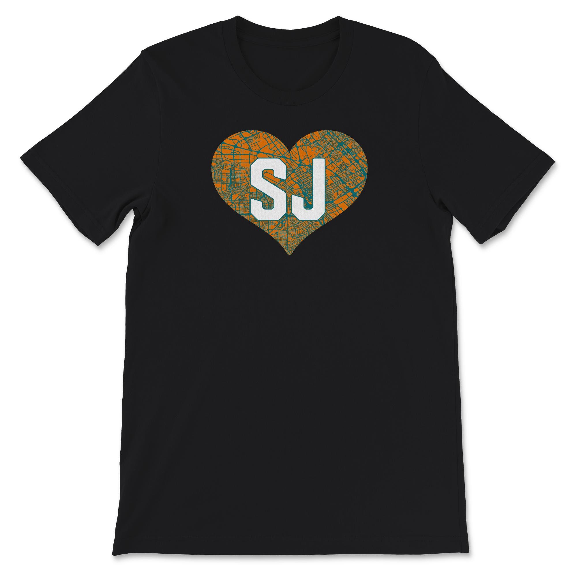 I Love San Jose Hockey SJ Heart Map Unisex T-Shirt | Etsy