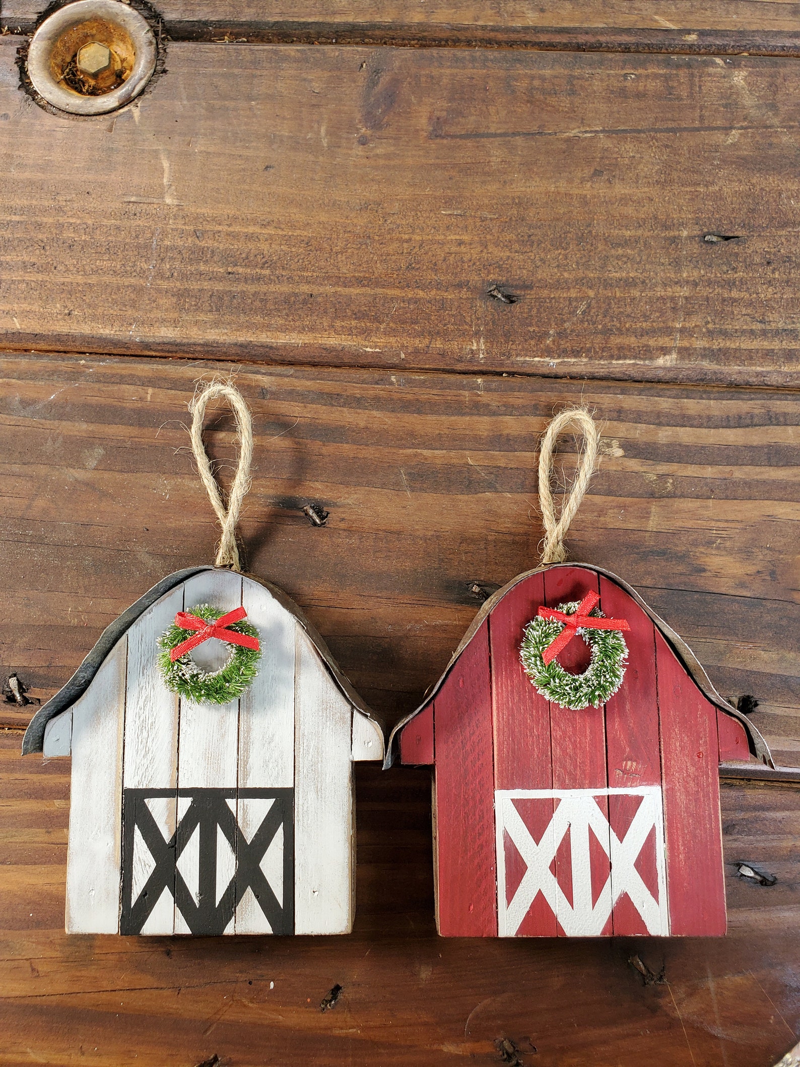 Barn Ornament 2021 Ornament Christmas Barn Ornament Farm Etsy