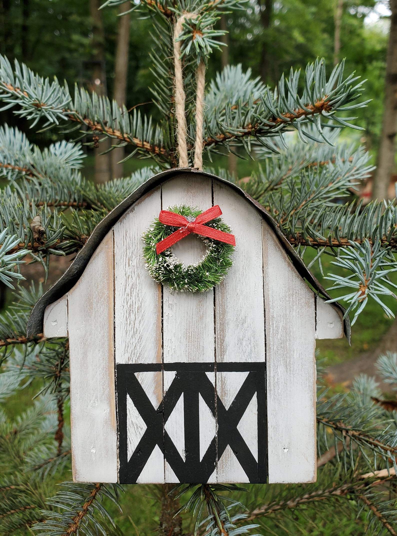 Barn Ornament 2021 Ornament Christmas Barn Ornament Farm Etsy