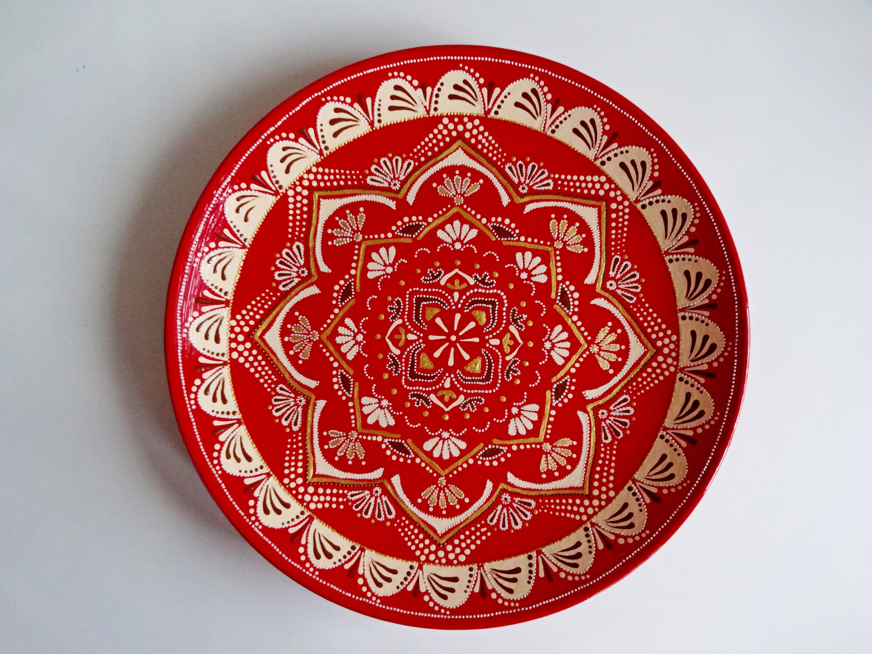 Decorative plates for hanging Mandala plates Hand Painted Etsy