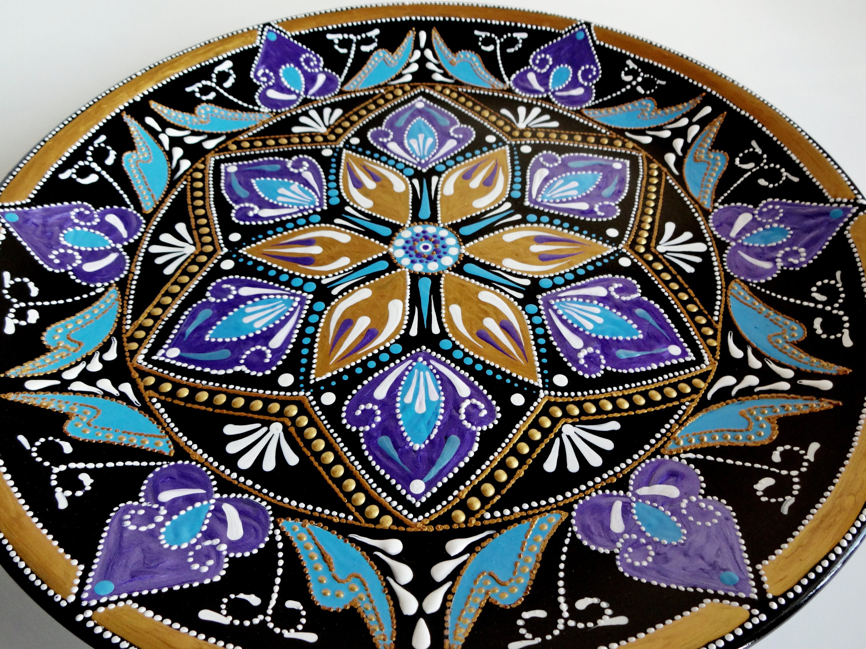 Decorative Plates for Hanging Large Decorative Plate Hand Etsy