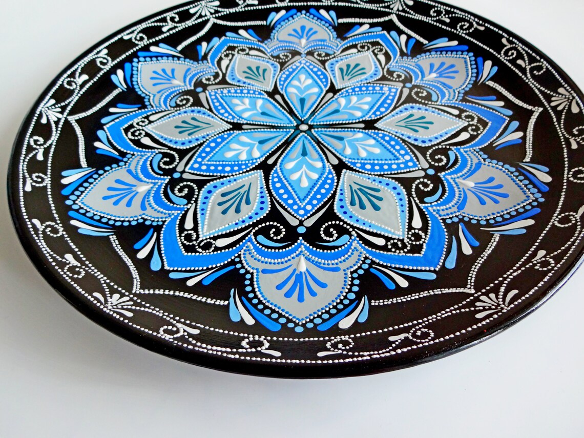 Decorative plates for hanging Large Decorative plate Majolica Etsy