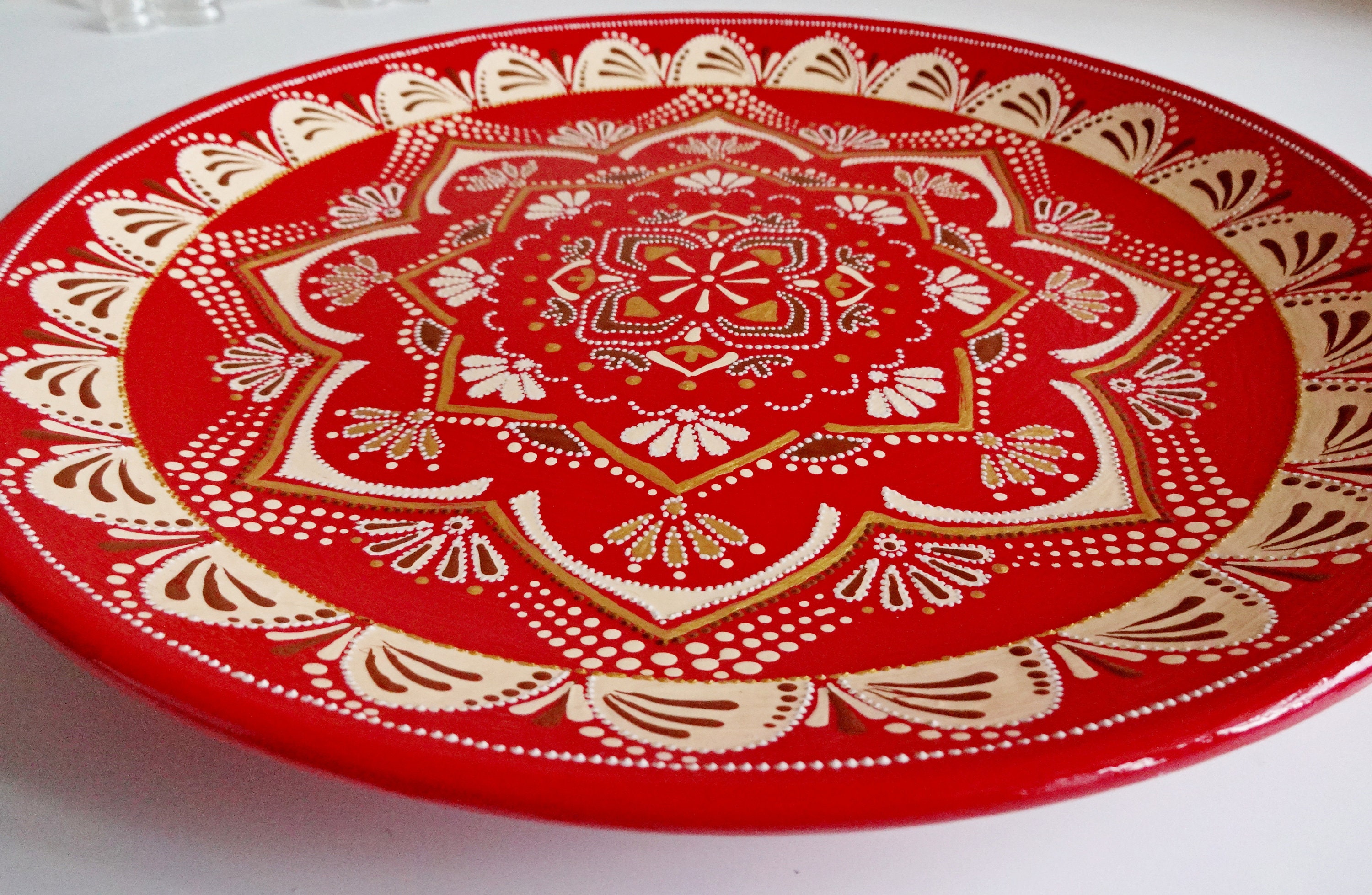 Decorative plates for hanging Mandala plates Hand Painted Etsy