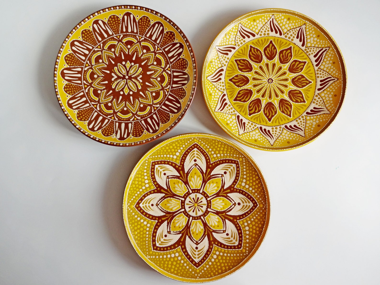 Set of Decorative Plates for Hanging Large Decorative Hand Etsy