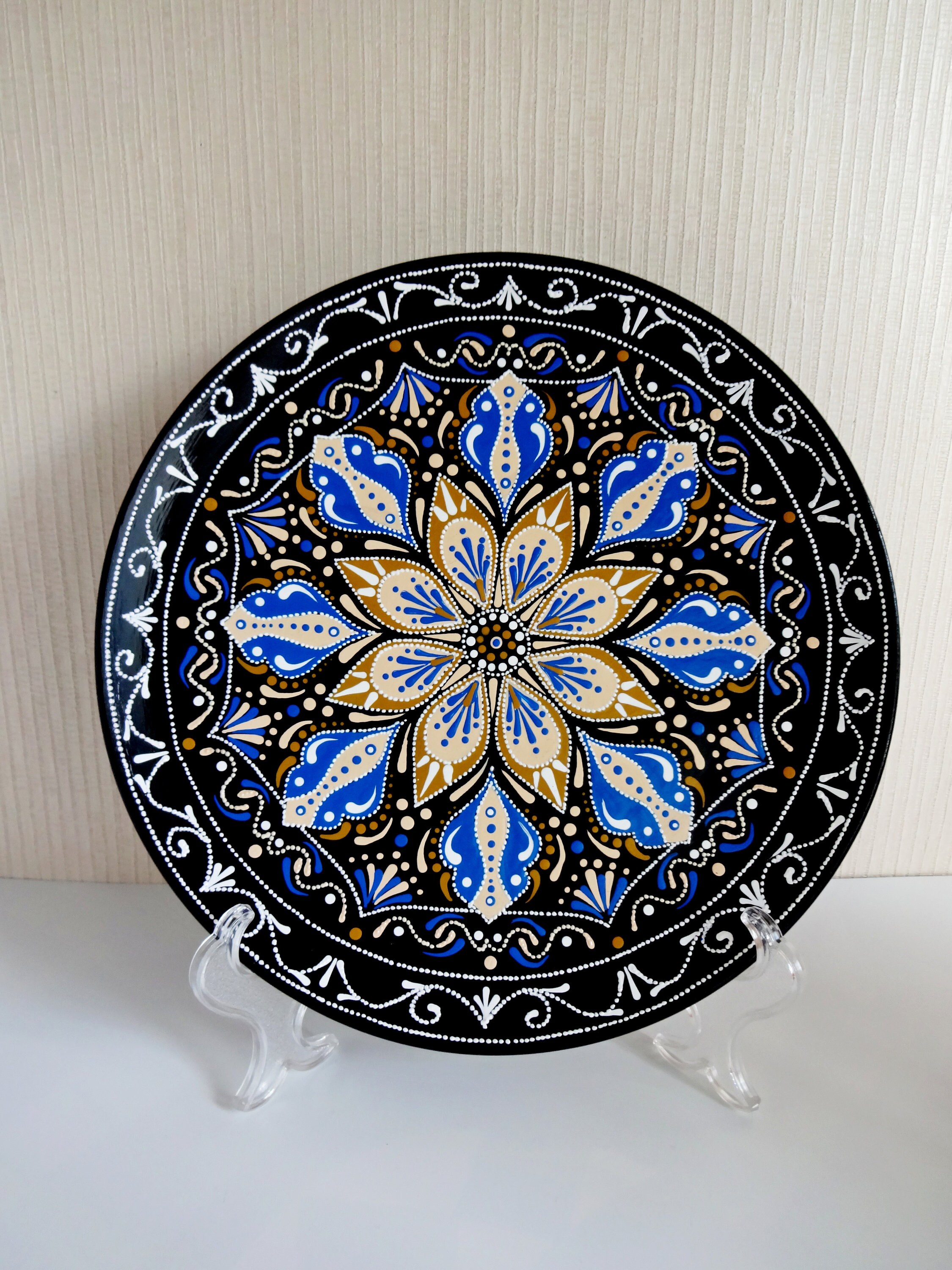 Decorative plates for hanging Large Decorative plate Mandala Etsy