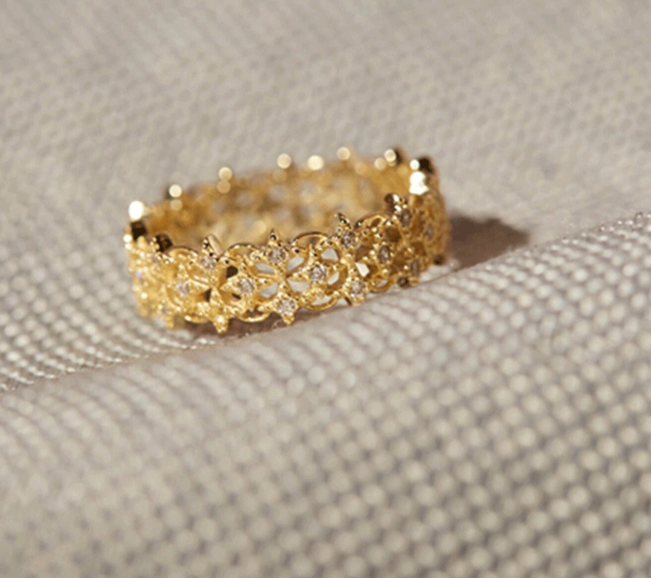 Vintage-inspired Minimalist Ring 14K Gold Plated Cubic Zircon - Etsy