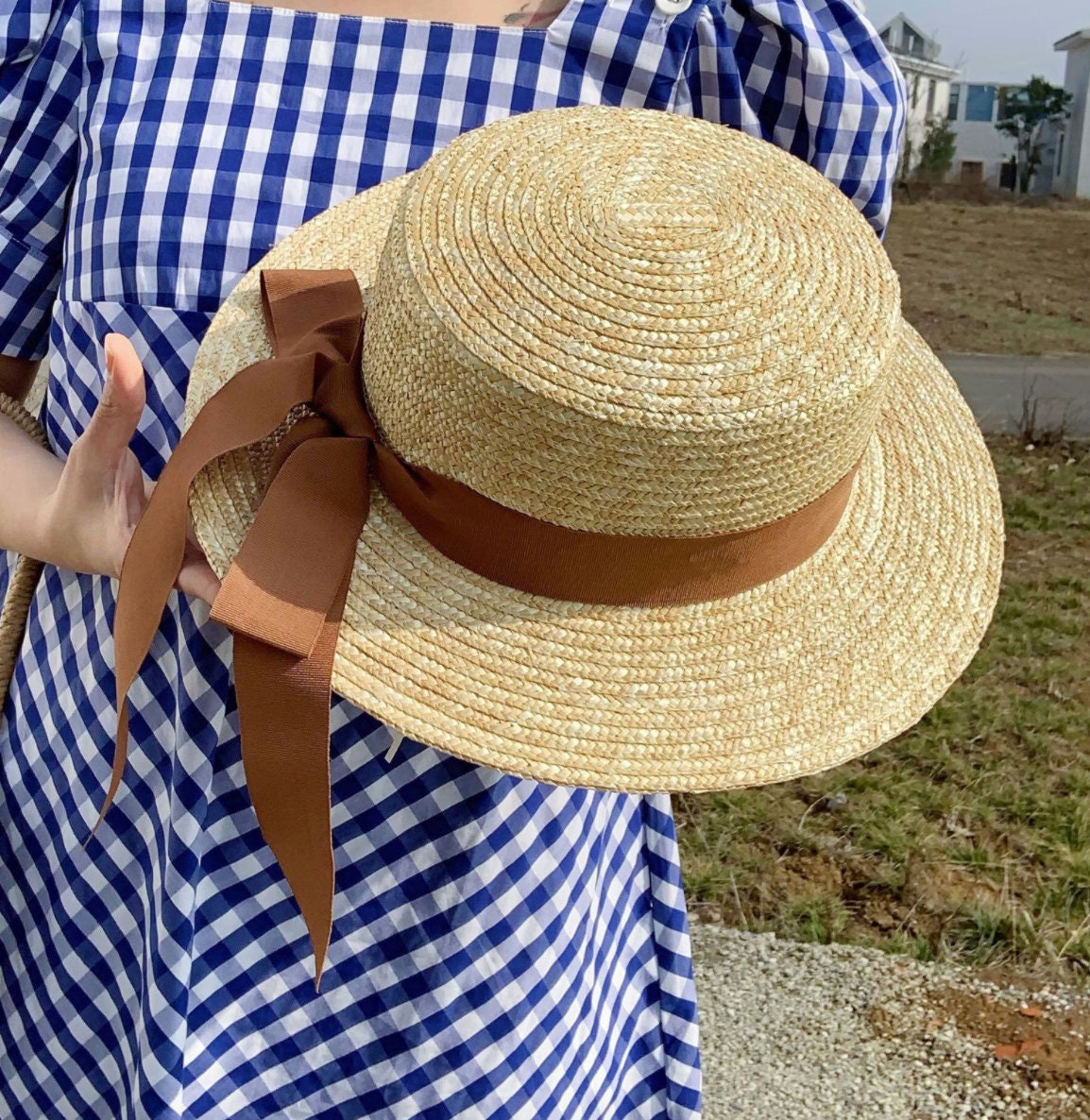 Summer Fedora Straw Hat Bohemian Bali Panama Style Sun Hat W. - Etsy