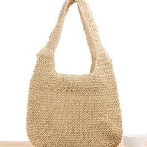 Beach Tote Bag Hand Woven Straw Bohemian Bali Style Large - Etsy