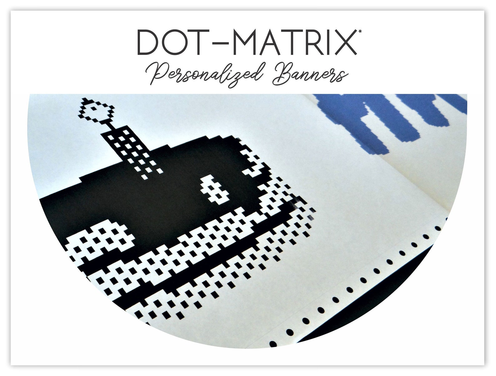 Personalized Dot Matrix Banner Print Shop Banner TBT Etsy
