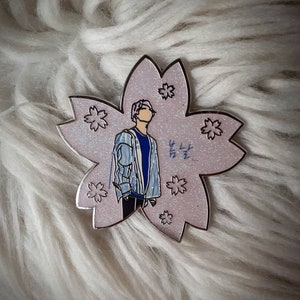 Spring Day Jimin enamel pin Sakura flower