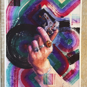Tattoo Machine Art Print: Hand Abstraction, Limited Edition