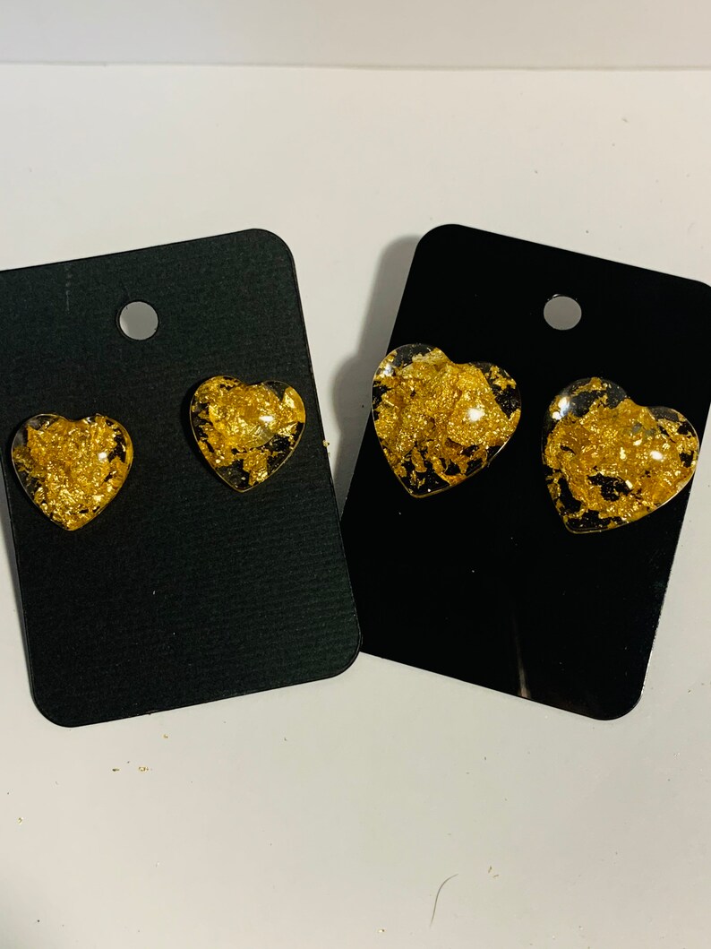 Resin Heart Earring studs